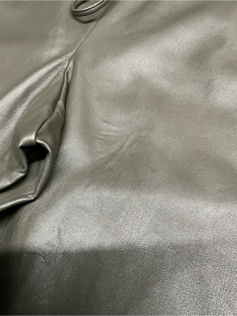 Loft Faux Leather Olive Drawstring Joggers XL - Picture 3 of 11